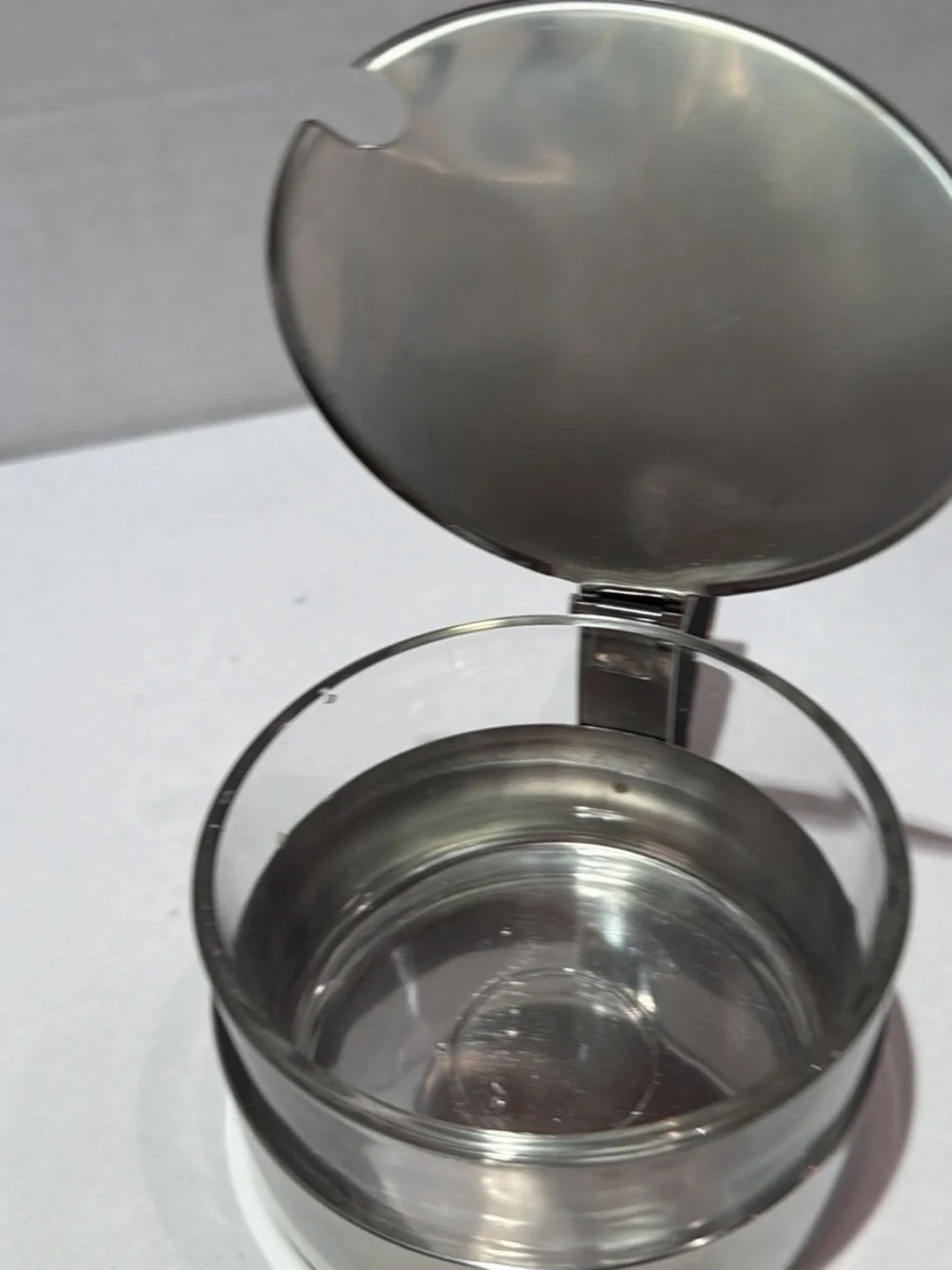 Stainless Steel and Glass Kitchen Condiment Jar - Silver and Clear
